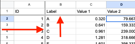 Freeze rows and columns